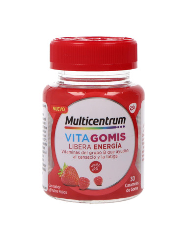 Multicentrum Vitagomis Libera Energia 30 Caramelos De Goma Sabor Frutos Rojos