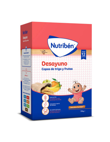 NUTRIBEN BREAKFAST WHEAT FLAKES WITH FRUITS 12M+ 750 G