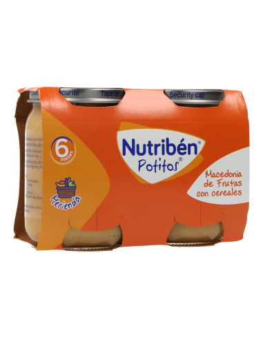 NUTRIBEN FRUITS WITH CEREALS PUREE 2X190 G