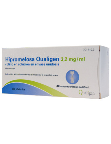 HIPROMELOSA QUALIGEN 3,2MG/ML 30UNID.COL