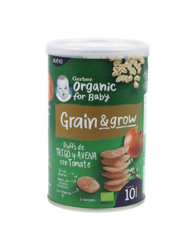 Gerber Snack Organic Trigo Avena Con Tomate 35 g