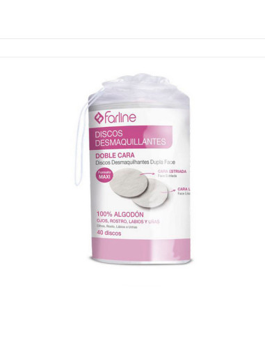 FARLINE OVAL MAKEUP REMOVER PADS 40 UNITS