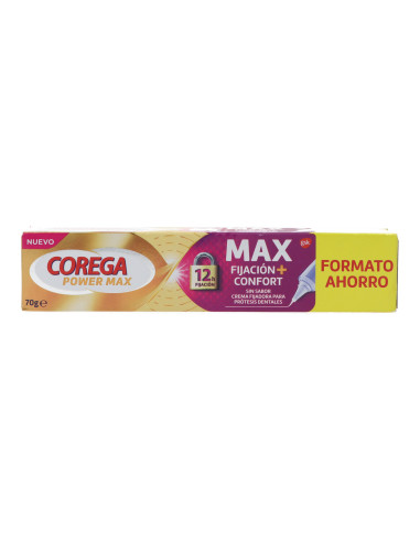 COREGA MAX FIJACION + CONFORT 70 G SIN SABOR