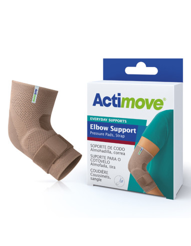 ACTIMOVE ELASTIC ELBOW SUPPORT WITH PAD AND BAND BEIGE L