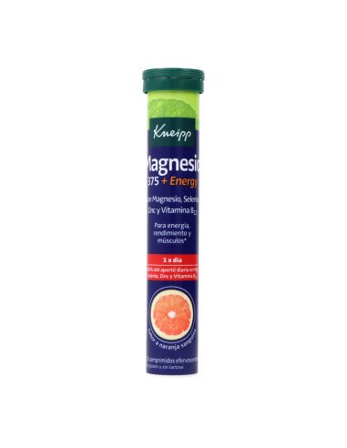 Kneipp Magnesio 375 Energy 15 Comp Efervescentes Sabor Naranja Sanguina