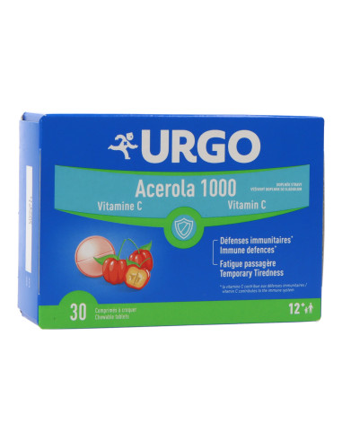 URGO ACEROLA 1000 VITAMIN C 30 TABLETS