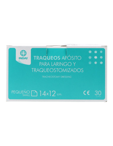 TRAQUEOS TRACHEOTOMY DRESSING 14X12 CM 30 UNITS