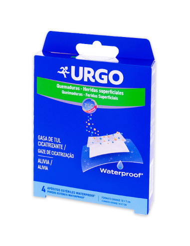 Urgo Quemaduras Waterproof Apositos 10x7 Cm 4 Uds