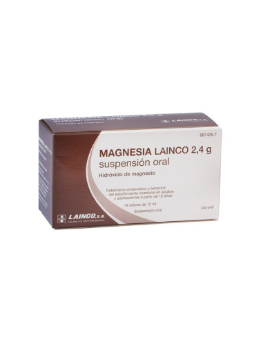 MAGNESIA LAINCO 2.4 G 14 SOBRES SUSPENSION ORAL 12 ML