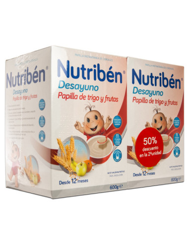 NUTRIBEN BREAKFAST FRUITS AND WHEAT 2X600G PROMO