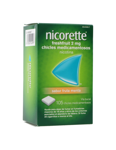 NICORETTE FRESHFRUIT 2 MG 105 CHICLES- Farmacia Campoamor