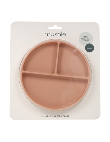 MUSHIE SILICONE SUCTION PLATE BLUSH 6M+