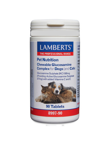 PET NUTRITION GLUCOSAMINE CATS AND DOGS 90 TABLETS LAMBERTS