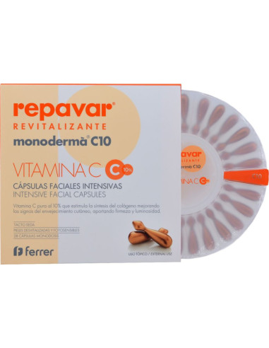 Repavar Revitalizante Monoderma C10 Vitamina C 28 Cap X 2 Promo