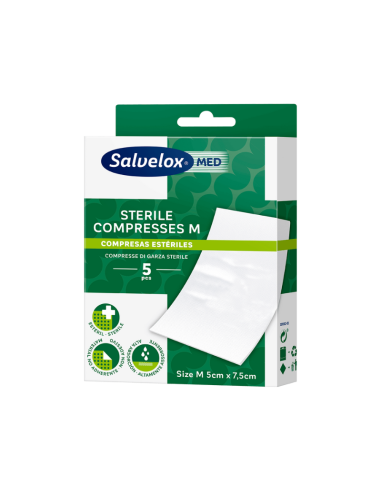 Salvelox Med Sterile Compresses 5 Apositos Talla
