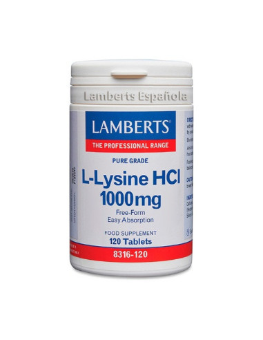 Lamberts L-lisina Hcl 1000 Mg 120 Comp