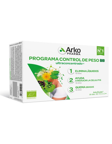 Arkofluido Programa Control De Peso Bio 30 Ampollas 10 ml