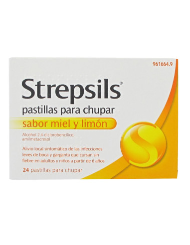 STREPSILS 24 PASTILLAS MIEL-LIMON- Farmacia Campoamor