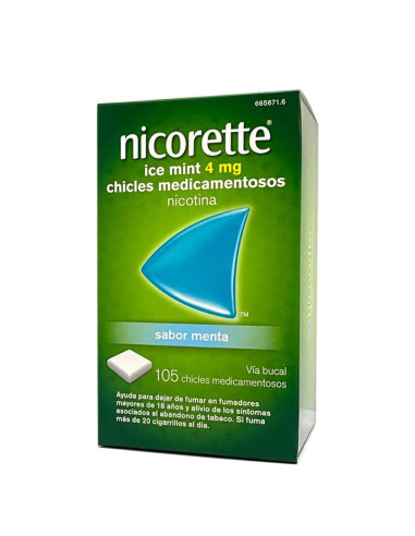NICORETTE ICE MINT 2 MG 105 CHICLES- Farmacia Campoamor