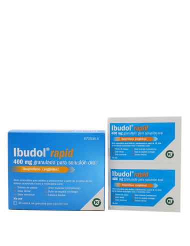 Ibudol Rapid 400 Mg Granulado 20 Sobres