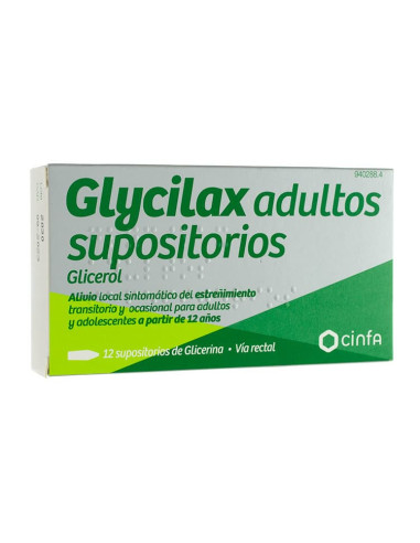 GLYCILAX ADULTOS 12 SUPOSITORIOS- Farmacia Campoamor