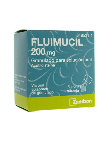 FLUIMUCIL 200 MG 30 SOBRES GRANULADO- Farmacia Campoamor