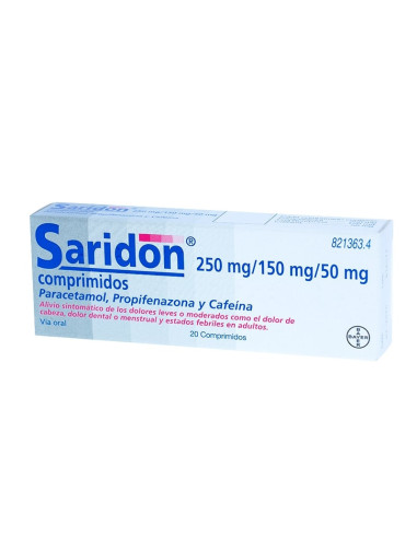 SARIDON 20 COMPRIMIDOS- Farmacia Campoamor