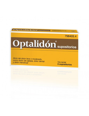 OPTALIDON 500/75 MG 6 SUPOSITORIOS- Farmacia Campoamor