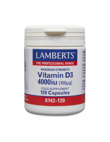 Vitamina D3 4000 Ui 100 Mcg 120 Caps 8142-120 Lamberts