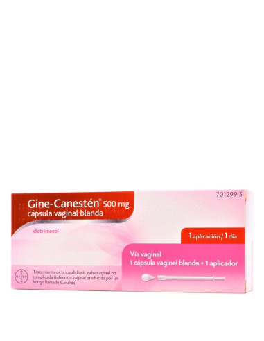 GINE CANESTEN 500 MG 1 CAPSULA VAGINAL BLANDA C- Farmacia Campoamor