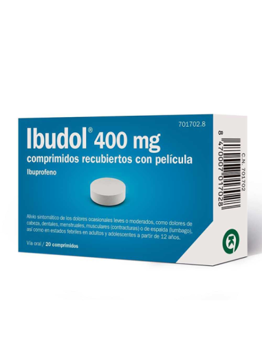 IBUDOL EFG 400 MG 20 COMPRIMIDOS RECUBIERTOS