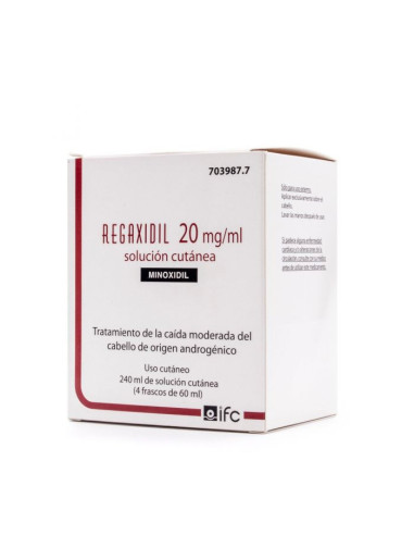 REGAXIDIL 20 MG/ML SOLUCION CUTANEA 4 FRASCOS 60- Farmacia Campoamor