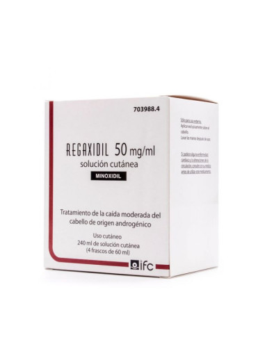 REGAXIDIL 50 MG/ML SOLUCION CUTANEA 4X 60 ML- Farmacia Campoamor